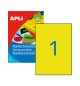 Etiquetas 210x297mm 20Fls A4 Amarelo Fluor Apli 20un