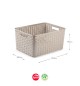 Caixa Arrumação Rattan Nº5 18L Bege