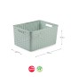 Caixa Arrumação Rattan Nº5 18L Verde Pastel