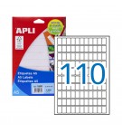 Etiquetas 012x018mm 15Fls A5 Apli 1650un