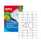 Etiquetas 052,5x029,7mm 100Fls A4 01286 Apli 4000un