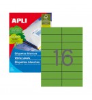 Etiquetas 105x037mm 20Fls A4 Verde Apli 320un