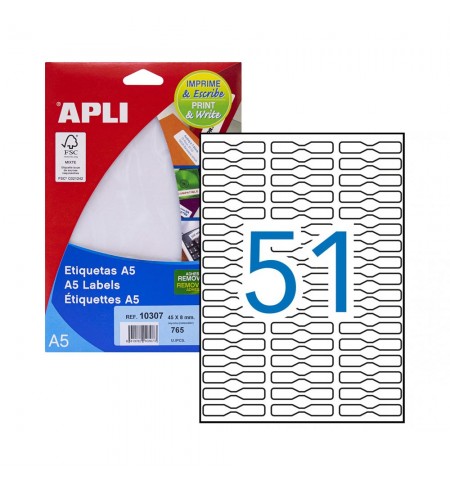 Etiquetas Jóias 45x8mm 15Fls Apli 10307 765un