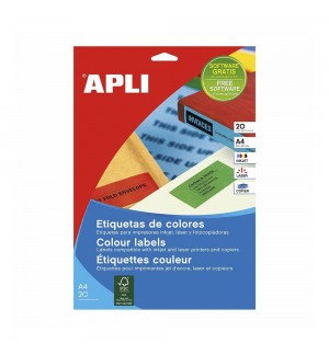 Etiquetas 070x037mm 20Fls A4 Amarelo Apli 480un