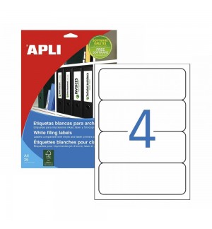 Etiquetas Adesivas 061x190mm Lombada L60 25Fls A4 Apli 100un