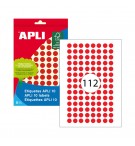 Etiquetas Redondas 10mm Vermelho 1008un