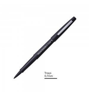 Marcador Médio Paper Mate Flair 0,7mm Preto 1un