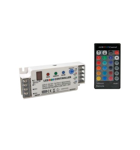 Controlador LED RGB com Controlo Remoto IR