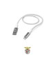 Cabo USB-A 2.0 para Lightning Nylon Benfica 2m Branco