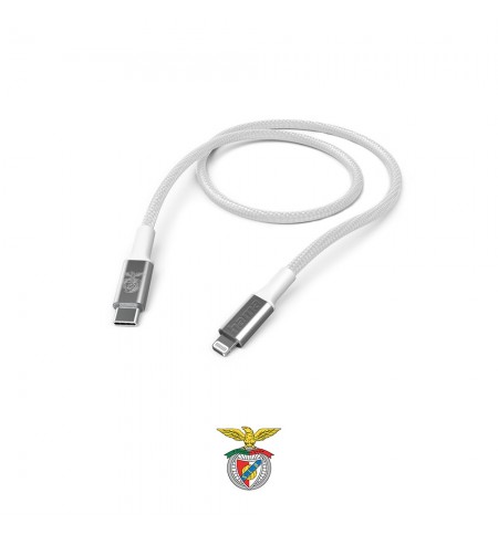 Cabo USB-C para Lightning Nylon Benfica Fabric 2m Branco