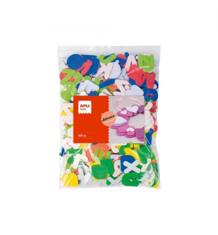 Letras Adesivos Goma Eva Cores Sortidas 500un