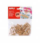 Mini Molas para Papéis Madeira 45un APLI