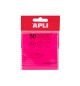 Bloco Notas Aderentes 075x075mm Film Apli Rosa Transp 50Fls
