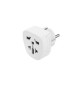 Adaptador Corrente Viagem UK/EURO Type E+ F Branco