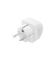 Adaptador Corrente Viagem UK/EURO Type E+ F Branco