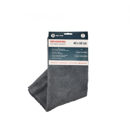 Pano Microfibra 40x60cm 330g Preto 1un