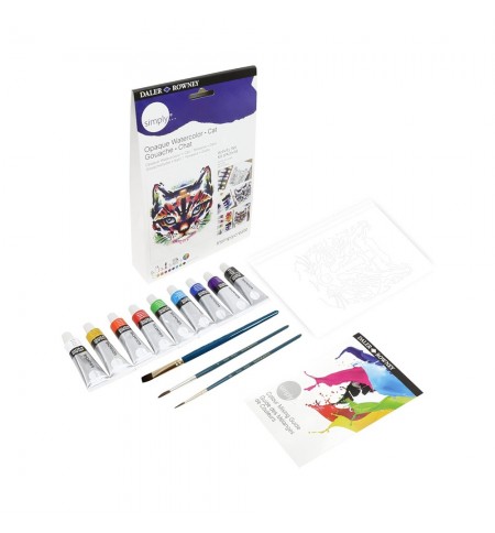 Conjunto Simply Activity Set Gouache Gato