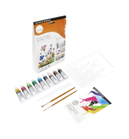 Conjunto Simply Activity Set Acrílico Flores