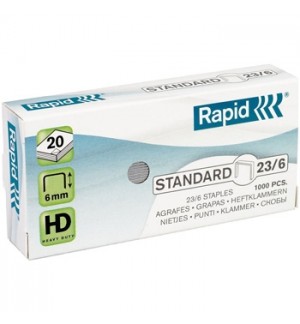 Agrafos 23/06 Rapid (10/40 Folhas) Cx1000un
