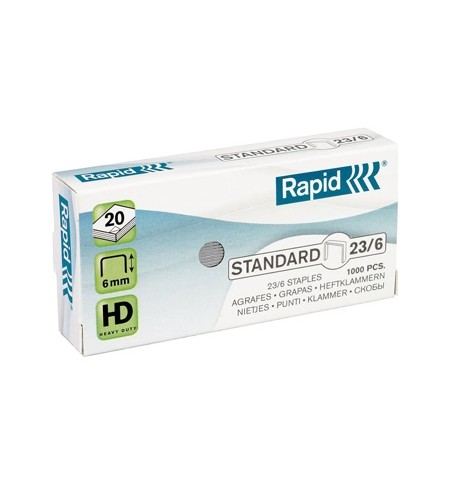 Agrafos 23/06 Rapid (10/40 Folhas) Cx1000un