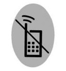 Sinalética Proibido Telemóveis Plástico Adesivo Oval