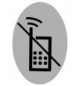 Sinalética Proibido Telemóveis Plástico Adesivo Oval