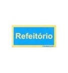 Sinalética Refeitório Plástico Adesivo 17x5.5mm