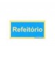 Sinalética Refeitório Plástico Adesivo 17x5.5mm