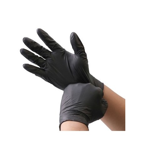 Luvas Nitrilo Tamanho S s/Pó Preto 100un