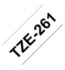 Fita Laminada 36mmx8mts Branco/Preto