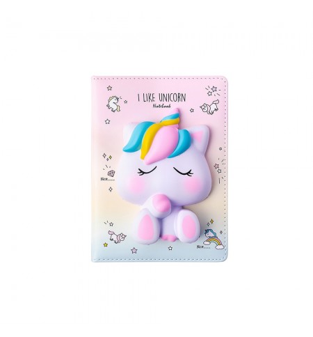 Bloco Notas 194x165mm Squishy I Like Unicorn 128Fls