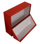 Caixa Arquivo Francês 365x280x100mm Almaço Vermelho