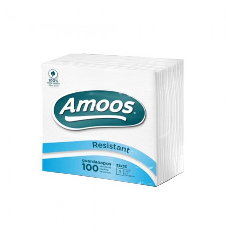 Guardanapos 33x33 1Fl Branco Amoos 100un