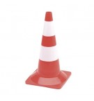 Cone Sinalização/Segurança Branco/Vermelho 50cm