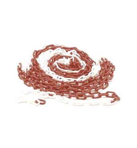 Corrente Sinalização Branco/Vermelho 6mm-10m