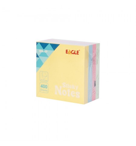 Bloco Notas Aderentes 075x075mm Eagle Pastel Cubo 400 Folhas