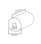 Rolo Papel Térmico 076x175x25mm 58gr 1un