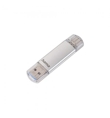 Pen Drive USB-C+ USB-A 3.1/3.0 64GB Hama C-Laeta Prata