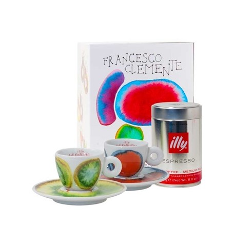 Conj Chav+Pires Esp Illy Art Collect F.Clemente+Lata250g 2un