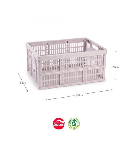 Caixa Dobrável Arrumação 48x35x24cm 32L Sortido