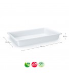 Tabuleiro Hotelaria 40,5x54,5x8,5cm 13L Branco