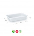 Tabuleiro Hotelaria 30x21x6cm 2L Branco