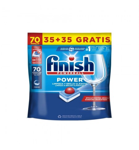 Detergente Máquina Loiça Pastilhas Finish Tudo em 1 35+35un