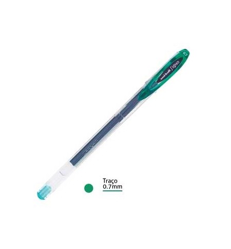 Esferográfica Gel Uni Signo UM120 Verde 0,7mm 1un