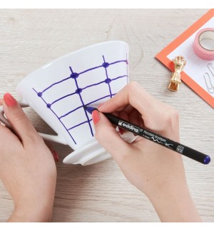 Marcador Porcelana Edding 4200 1-4mm Azul 1un