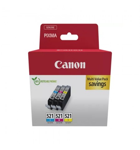 Pack Tinteiros Canon 521 3 Cores 2934B010 9ml