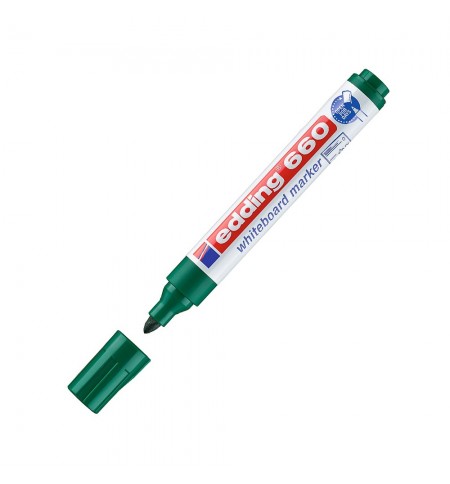 Marcador Quadros Brancos Recarregável Edding 660 Verde 1un