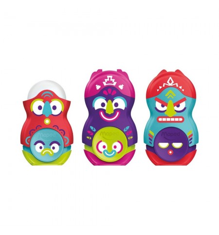 Afia Lápis 1 Boca c/Depósito+Borracha Maped Sortido 1un