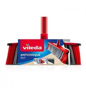 Vassoura/Escova Antichoque Vileda 3 em 1 com Cabo