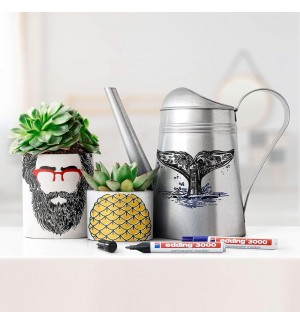 Marcador Permanente Grosso Edding 3000 Azul 1,5-3mm 1un